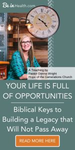 Find Biblical insights into building a lasting legacy through this inspirational teaching by Pastor Donna Wright. You are sure to be encouraged and find a new perspective on how to navigate life’s journey successfully.