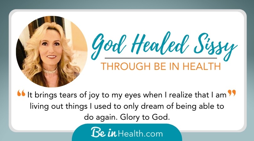 God Delivered Sissy from the Occult, Saved Her, and Healed Her Spirit and Body Through The Biblical Truth That She Learned at Be in Health.